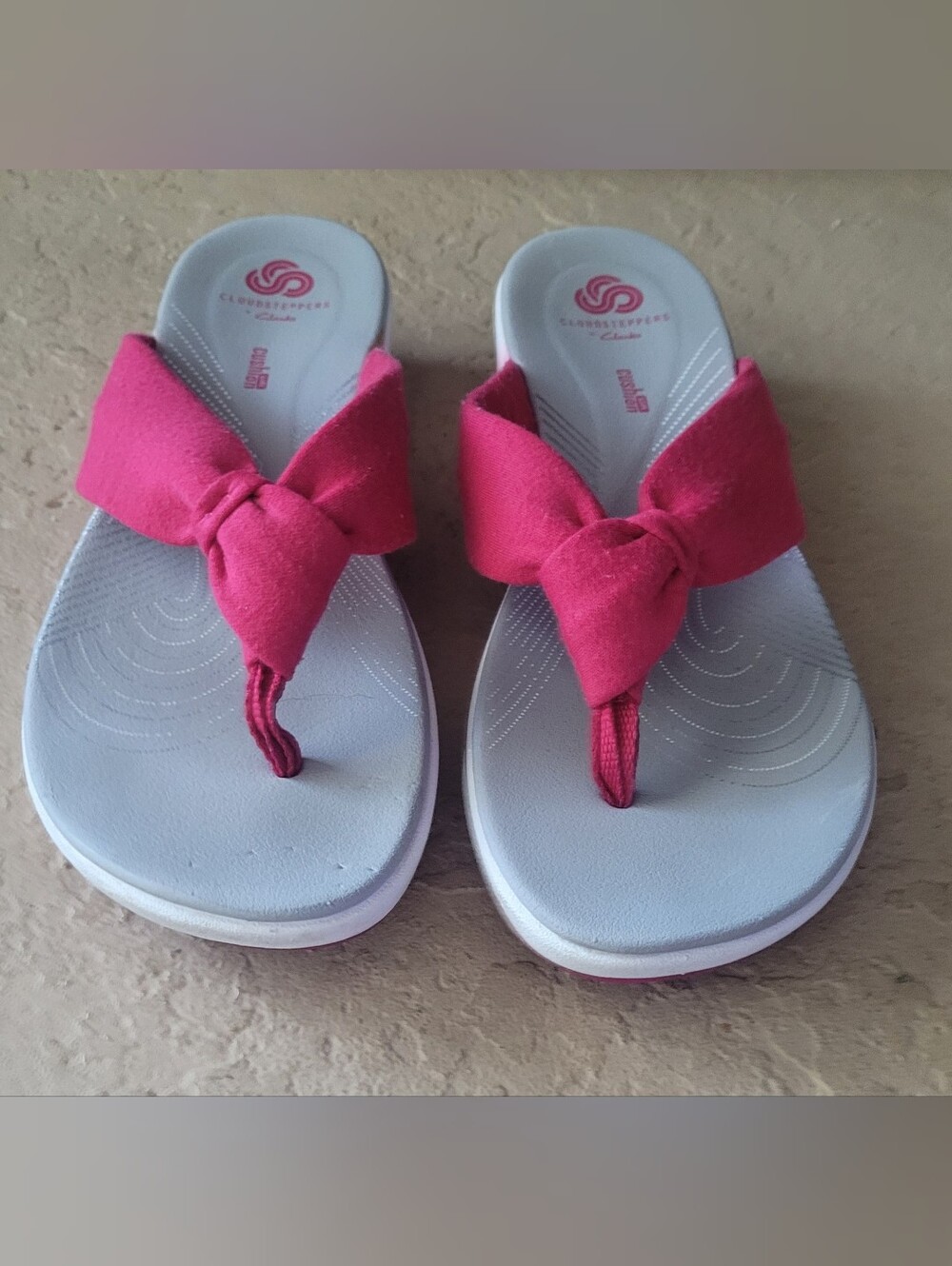 Size 7 M Clarks Arla Glison Wedge Thong Women Sandals